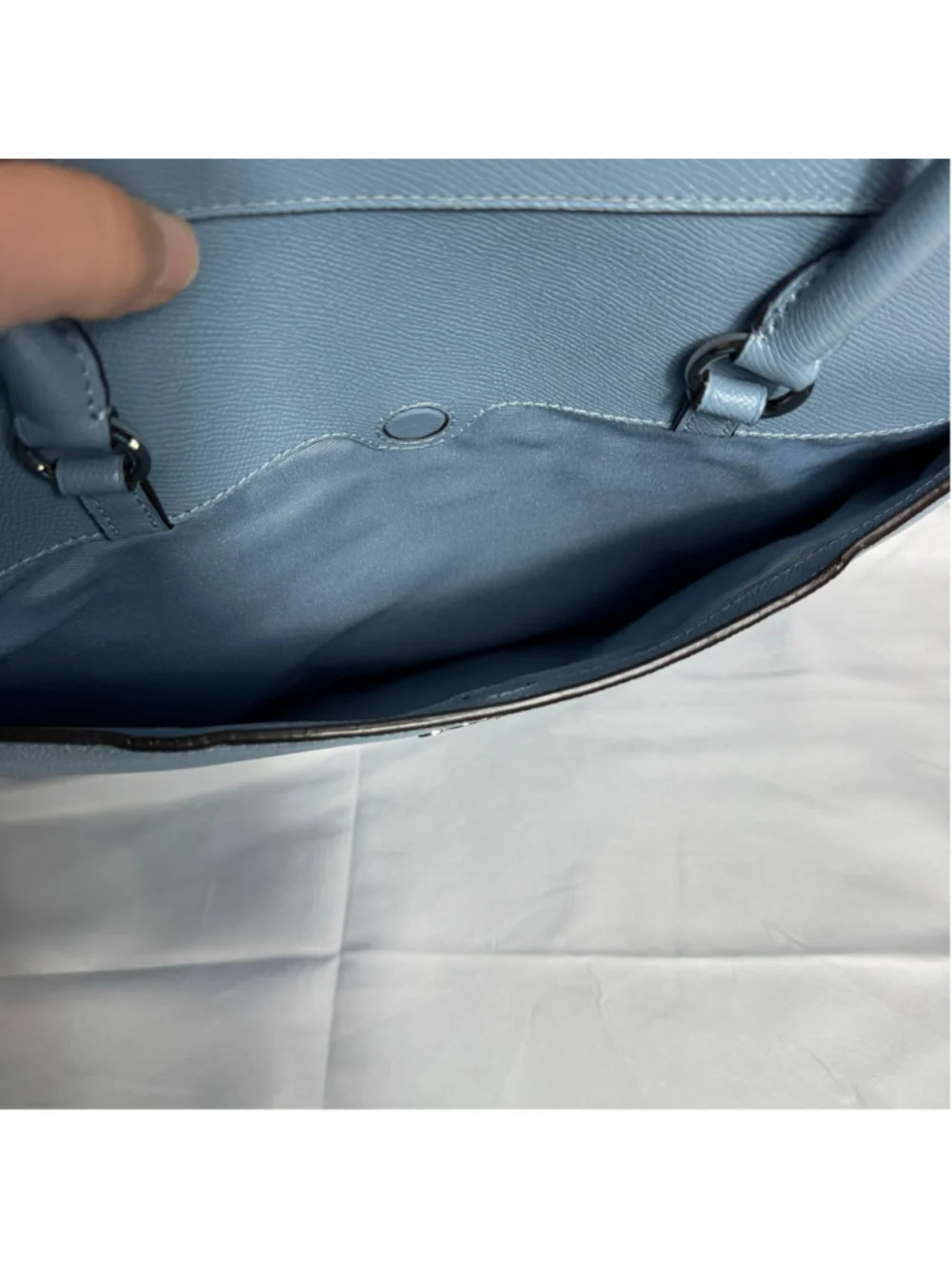 Women's Coach Laptop Bag One Size Blue Silver